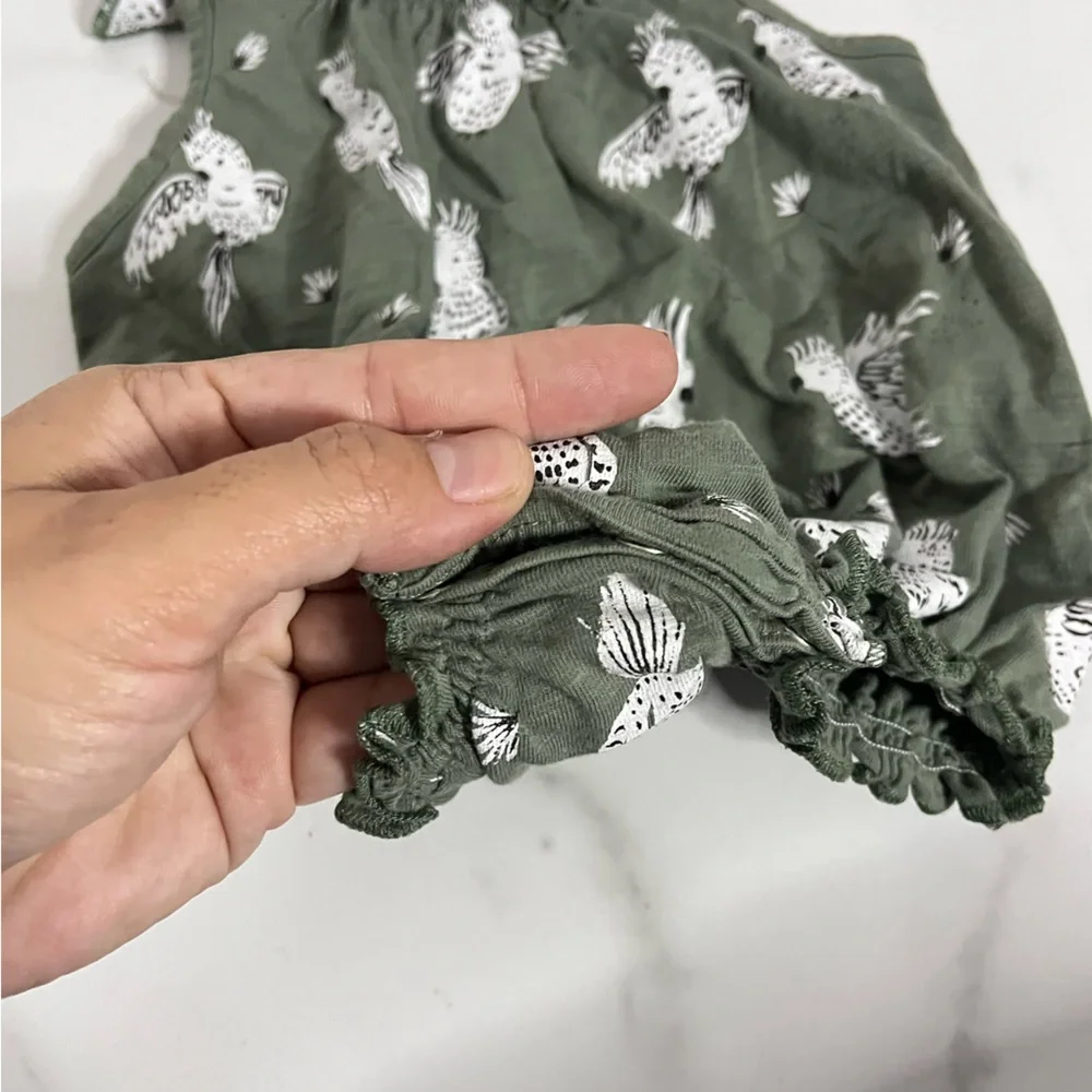 Rylee & Cru Cockatoo shoulder bubble romper size 3-6